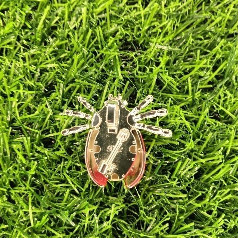 Vintage Ladybug Brooch Red and Black Animal